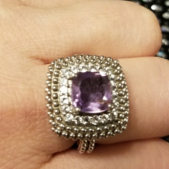 Beautiful Silver Ring with Amethyst. Never worn. - Picture 4 of 4